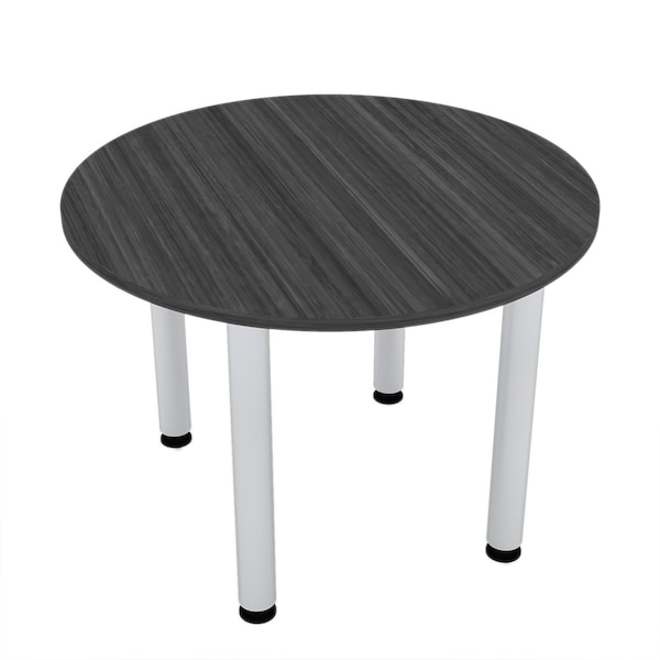 42 in W, 42 in L, 29 in H, Engineered Wood Top, Grey